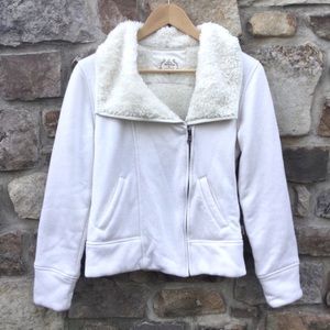 PrAna Soft Sherpa Lined Jacket Women’s Size Medium, Off White